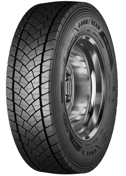 Les deux nouvelles versions de la gamme poids lourds KMAX S (directeur) et D (moteur) GEN-2 en R 17.5 et R 19.5 de chez Goodyear sont prévus pour supporter le poids et le couple des véhicules électriques.       
© Goodyear