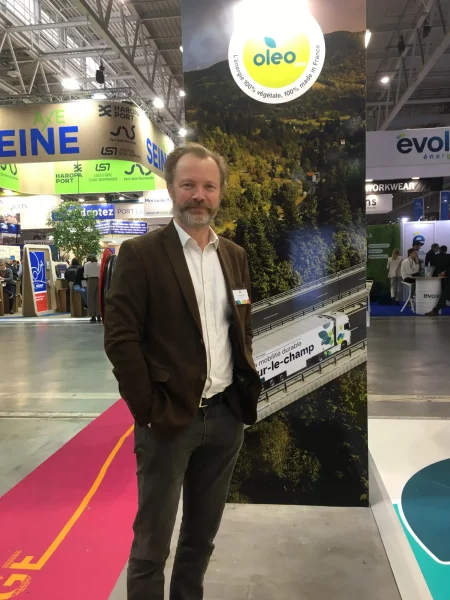 Marc Vandecandelaere (Oleo100) : « Nous délivrons une attestation d’économie de GES qui permet d’établir pour chaque chargeur le volume de carburant verdi. »       
© Agence TCA
